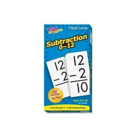 TREND ENTERPRISES Trend® Math Subtraction 0-12 Flash Cards, 3" x 6", 91 Cards/Box T53103
